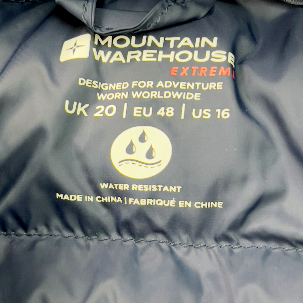 Mountain Warehouse Coat Jacket Womens Size 16 Extreme Black Puffer Lining - Picture 7 of 13
